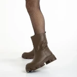 Дамски чизми кафяви  от еко кожа  Yamari