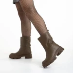 Дамски чизми кафяви  от еко кожа  Yamari