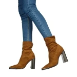 Дамски боти до глезена Camina светлокафяви