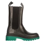 Дамски чизми Hima черни със зелено