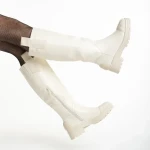 Дамски чизми  бежови  от еко кожа  Briona