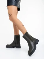 Дамски чизми зелени от еко кожа Cathryn