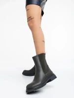 Дамски чизми зелени от еко кожа Cathryn