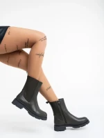 Дамски чизми зелени от еко кожа Cathryn