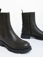 Дамски чизми зелени от еко кожа Cathryn