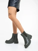 Дамски боти зелени от еко кожа Dilys