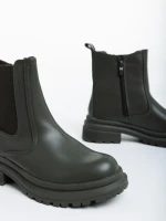 Дамски боти зелени от еко кожа Dilys