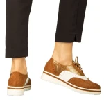 Дамски обувки casual без ток от еко кожа камел Darme