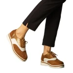 Дамски обувки casual без ток от еко кожа камел Darme