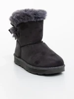 Детски чизми сиви  от текстилен материал  Marila