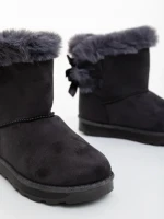 Детски чизми сиви  от текстилен материал  Marila