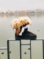 Дамски чизми Lasena сиви