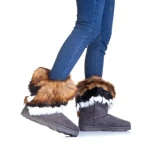 Дамски чизми Lasena сиви