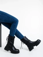 Дамски чизми черни от еко кожа Kanchana