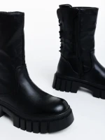 Дамски чизми черни от еко кожа Kanchana