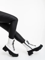 Дамски чизми бели от екологична кожа Berena