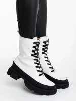 Дамски чизми бели от екологична кожа Berena