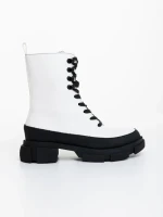 Дамски чизми бели от екологична кожа Berena