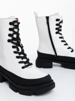 Дамски чизми бели от екологична кожа Berena