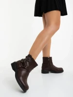 Дамски боти кафяви от екологична кожа Sherida