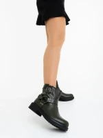 Дамски боти зелени от екологична кожа Sherida