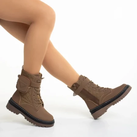 Дамски боти  кафяви  от еко кожа  Vanissa