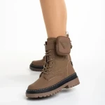 Дамски боти  кафяви  от еко кожа  Vanissa