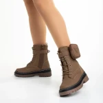 Дамски боти  кафяви  от еко кожа  Vanissa