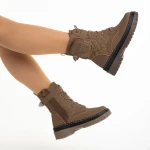 Дамски боти  кафяви  от еко кожа  Vanissa