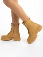 Дамски боти камел  от еко кожа  Zoa