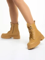 Дамски боти камел  от еко кожа  Zoa