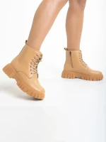 Дамски боти  камел  от еко кожа  Mirella