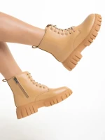 Дамски боти  камел  от еко кожа  Mirella