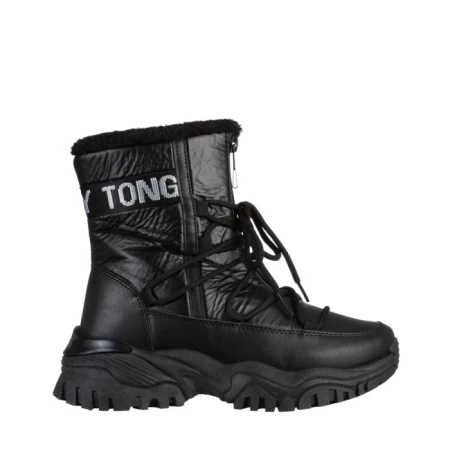 Дамски чизми черни  от еко кожа  Valera