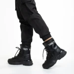 Дамски чизми черни  от еко кожа  Valera