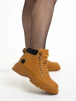 Дамски боти  камел  от еко кожа  Remona