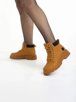 Дамски боти  камел  от еко кожа  Remona