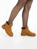 Дамски боти  камел  от еко кожа  Remona