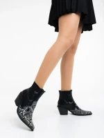 Дамски боти черни от еко кожа Kalanie