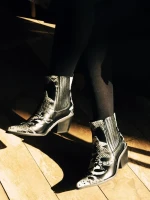 Дамски боти черни от еко кожа Mychal