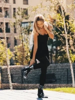 Дамски боти черни от еко кожа Sudie