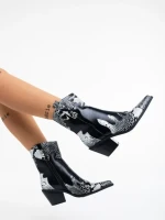 Дамски боти черни от еко кожа Sudie