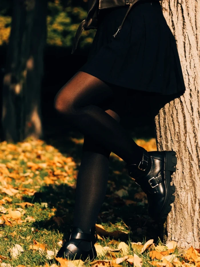 Дамски боти черни от екологична кожа Lucara