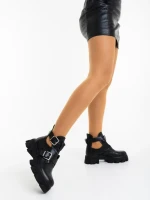 Дамски боти черни от екологична кожа Lucara