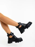 Дамски боти черни от екологична кожа Lucara