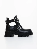 Дамски боти черни от екологична кожа Lucara