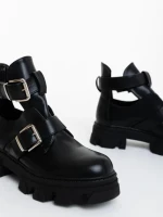 Дамски боти черни от екологична кожа Lucara