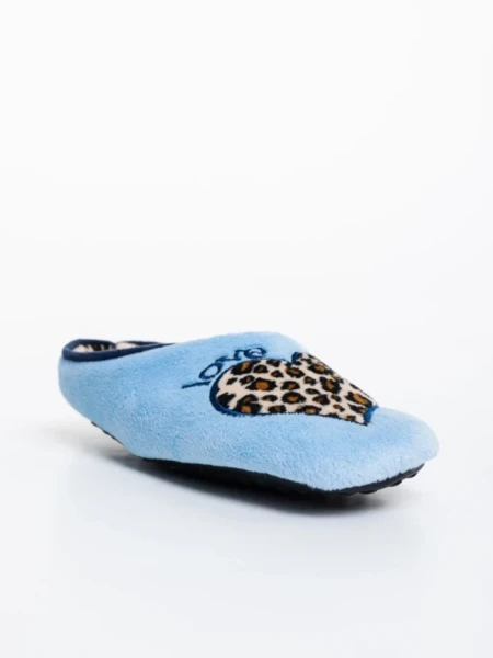 Детски пантофи сини от синтетичен косъм Alegra