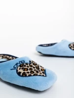 Детски пантофи сини от синтетичен косъм Alegra