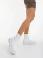 Дамски спортни обувки бели от текстилен материал Mulana